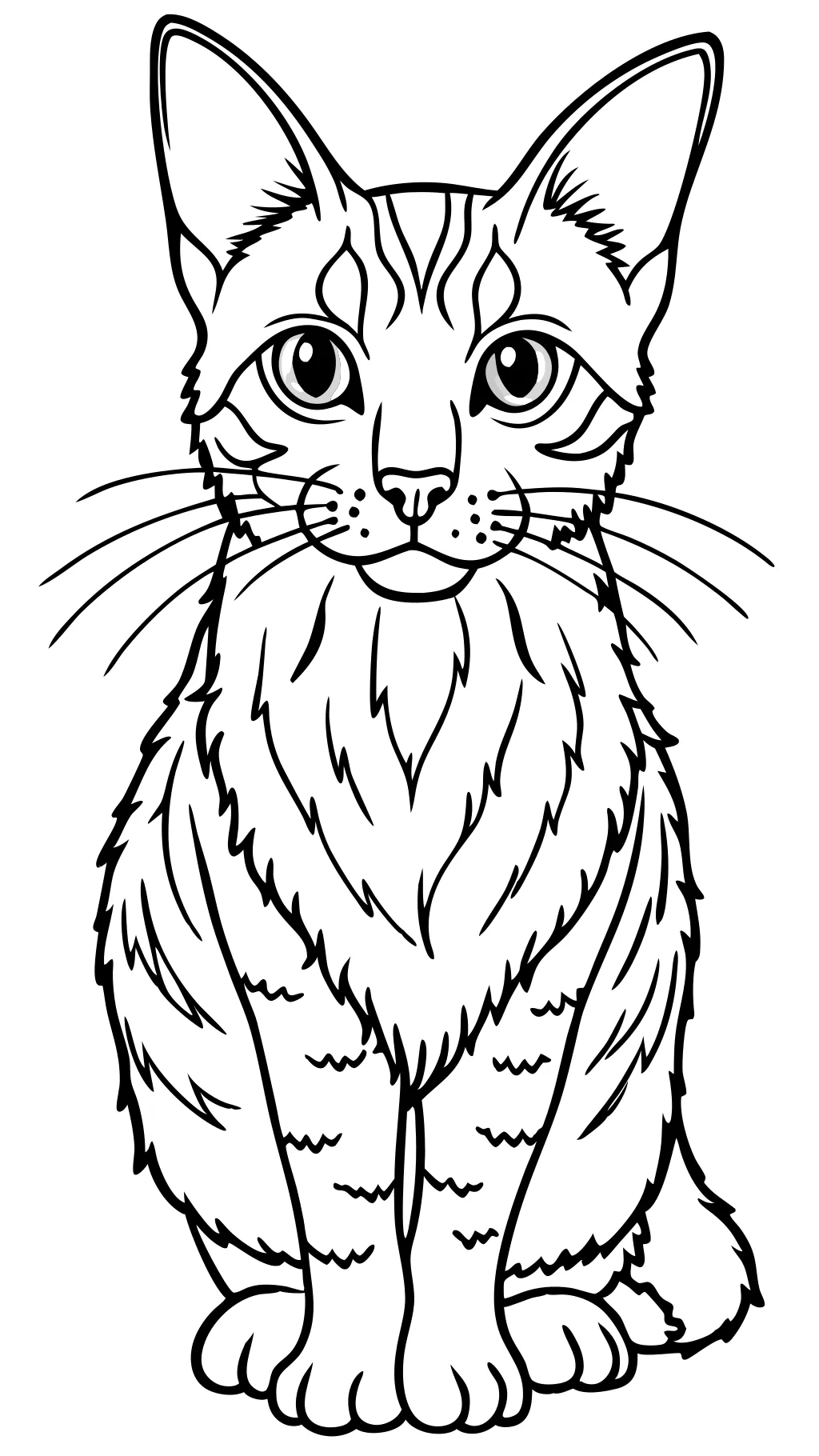 coloriages de chats réalistes pour adultes